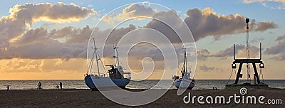 Summer evening at the Slettestrand Stock Photo