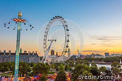 Summer Evening Views of London Editorial Stock Photo
