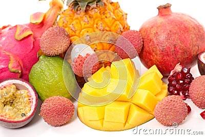 Summer exotic fruit Stock Photo