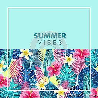 Summer exotic and tropic background design. Stock Photo