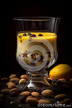 Summer famous sweet drink Lassi Stock Photo