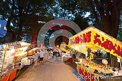 Summer Festival in Hanazono Shrine, Tokyo, Japan Editorial Stock Photo