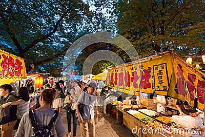Summer Festival in Hanazono Shrine, Tokyo, Japan Editorial Stock Photo