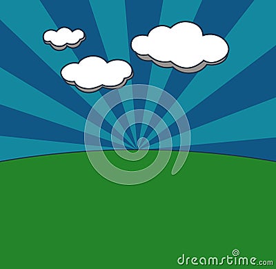 Summer field Vector Illustration