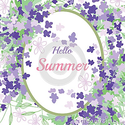 Summer flower composition Vector Illustration