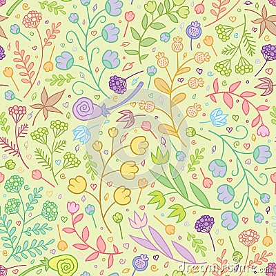 Summer flowers Vector Illustration