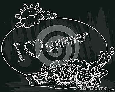Summer frame Vector Illustration