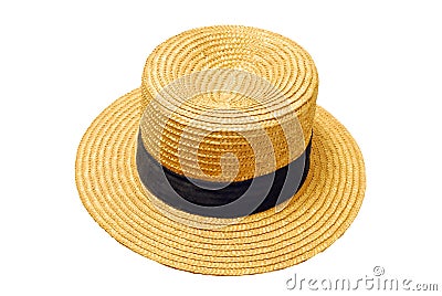 Summer french straw hat Stock Photo