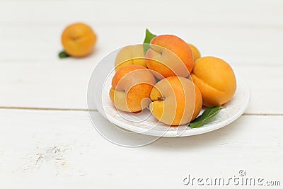 Summer fruit - apricots Stock Photo