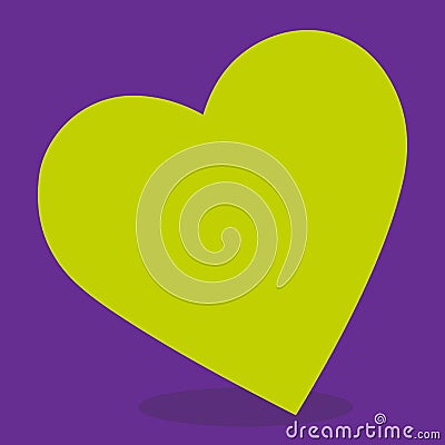 summer girl heart yellowgreen 13 Vector Illustration