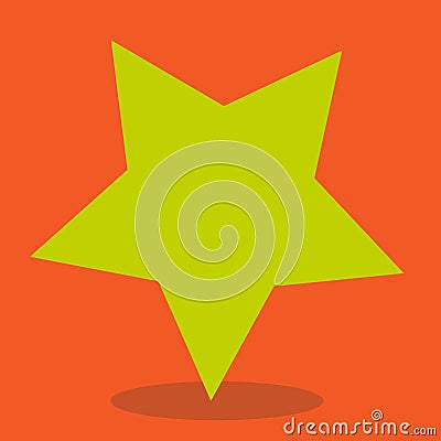 summer girl star yellowgreen 20 Vector Illustration