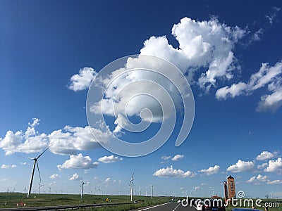 The summer grasslands of Inner Mongolia are a place full of vitality and beautiful scenery Editorial Stock Photo