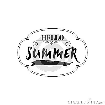 Summer - Handmade template. Isolated vector object logo is a badge for your design Vector Illustration