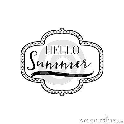 Summer - Handmade template. Isolated vector object logo is a badge for your design Vector Illustration