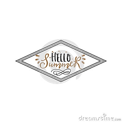 Summer - Handmade template. vector object logo is a badge for your design Vector Illustration