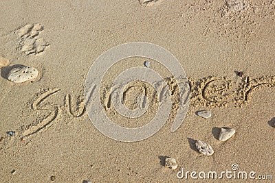 Summer handwritten Stock Photo