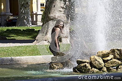 Summer heat in the city Editorial Stock Photo