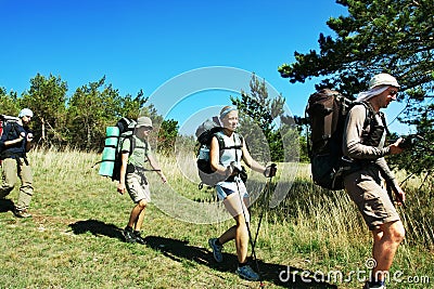 Summer hike Stock Photo