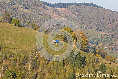 Summer hike in the hills of Transylvania Stock Photo