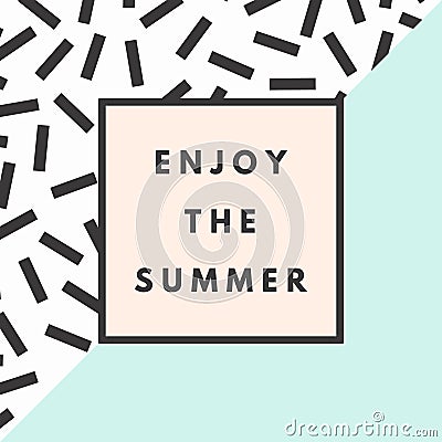 Summer hipster boho background Vector Illustration