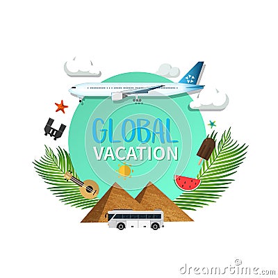 Summer holiday vacation cool sale concept,abstract illustration Vector Illustration
