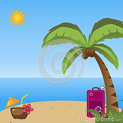 Summer holidays background Vector Illustration
