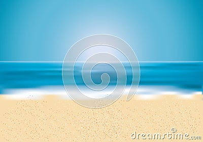 Summer holidays beach scene Vector Illustration