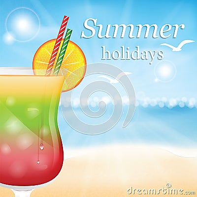 Summer holidays illustration Vector Illustration