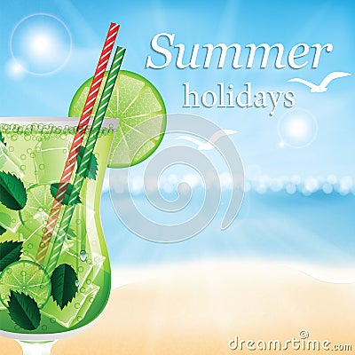 Summer holidays illustration Vector Illustration