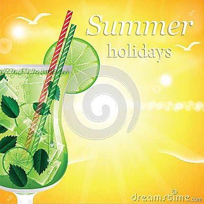 Summer holidays illustration Vector Illustration