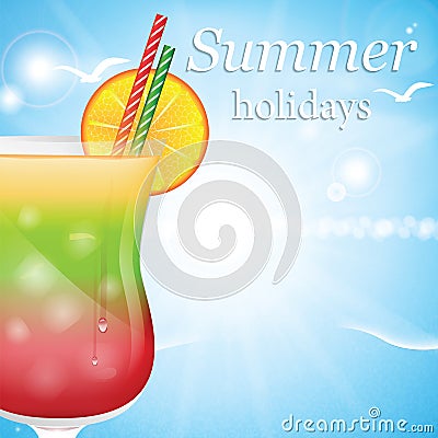 Summer holidays illustration Vector Illustration