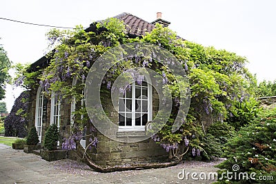 WENTWORTH, UK - June 1, 2018. Summer house set within the grounds of Wentworth Woodhouse. Rotherham, South Yorkshire, UK - June 1 Editorial Stock Photo