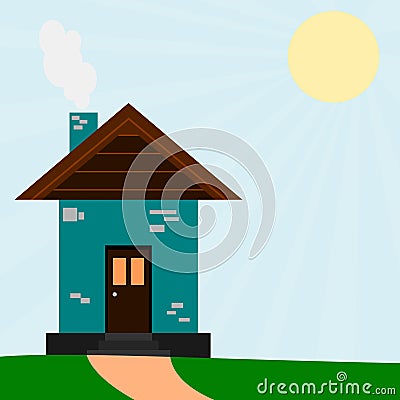 Summer house vector illustration Vector Illustration