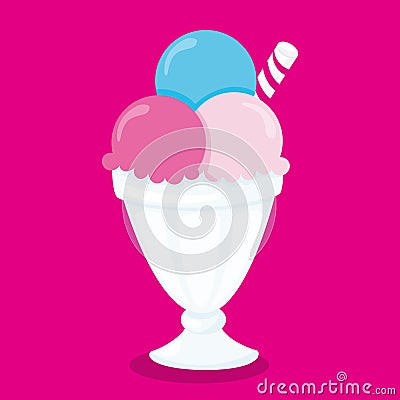 Summer Ice Cream Three Color 18 Vector Illustration