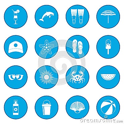 Summer icon blue Vector Illustration