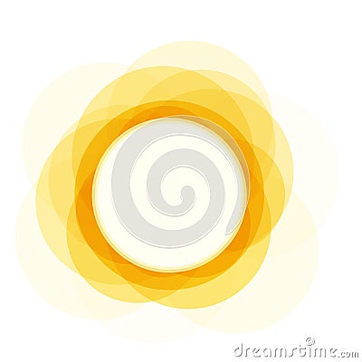 Summer icon. Sunny bright circle shape, sun shine brightly, flat simple logo template. Modern tourism emblem idea Vector Illustration