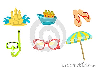 Summer icons Vector Illustration