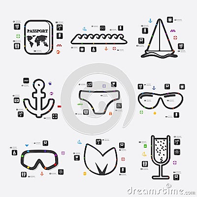 Summer infographic Vector Illustration