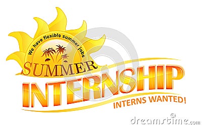 Summer Internship Vector Illustration