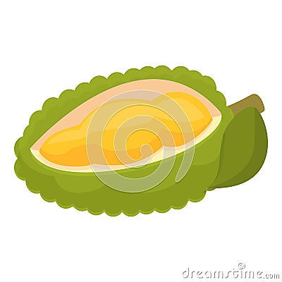 Summer jackfruit icon cartoon vector. Ripe food Vector Illustration