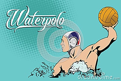 Summer kinds of sports. Water polo Vector Illustration