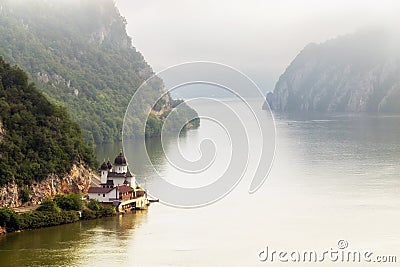 Summer landscape of Danube Gorge, Romania Stock Photo