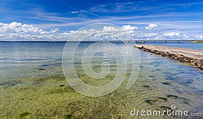 Summer landscape for Oland bridge Stock Photo