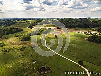 Summer landscape in Poland - aerial view Stock Photo