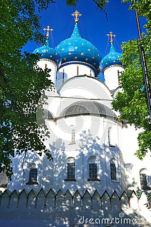 Summer landscape in Suzdal, Kremlin. Stock Photo