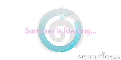 Summer is loading. Illustration. Summer background. Stock Photo