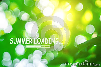 Summer loading, natural green background defocusing texture Stock Photo