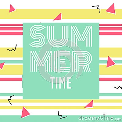 Summer minimalism abstract geometric vector hipster background. Vector Illustration