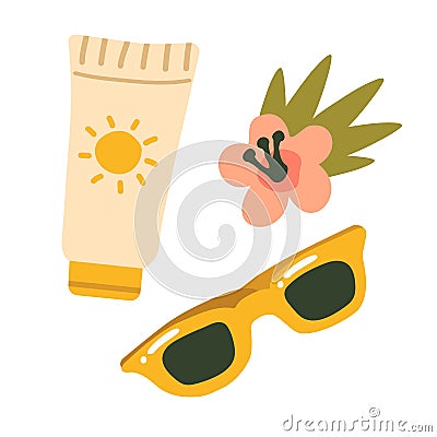 Summer items Stock Photo