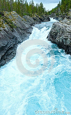 Summer mountain river (Norge). Stock Photo